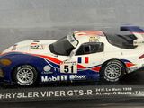 a model of a car in a display case