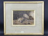 une image représentant une photo d'un tableau représentant un oiseau et un mouton