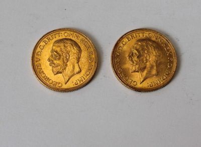 Deux SOUVERAIN en or datées 1929 - Photo 1