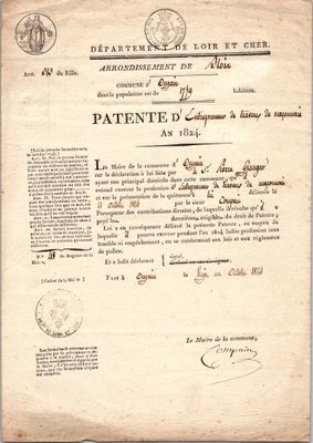 an old document with a picture of a man on it