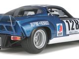 a model of a blue race car on a white background