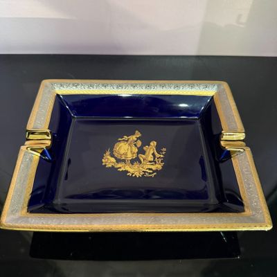 Vide poche marine IMPERIA LIMOGES, Décoré à la main Platine …