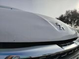 a close up of a car ' s front grill and badge