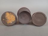 three different types of clay are sitting on a table