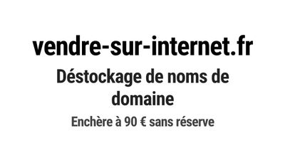 Nom de domaine vendre-sur-internet.