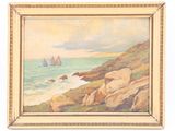 an image of a painting of sailboats in the ocean