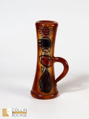 ACCOLAY Bougeoir au décor de personnage