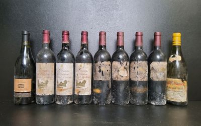 Lot de 9 bouteilles : - La baume 2005 x1 - Le cloître du châ…