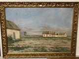 a picture of a painting on the wall of a room