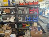many boxes of assorted items in a garage