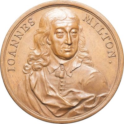 une image représentant une médaille de bronze sur laquelle figure le portrait d'un homme