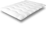 a close up of a mattress on a white surface