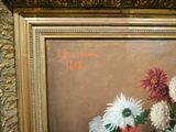 a picture of a painting of flowers in a vase