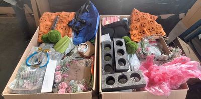 82 / 1 palette de 155 kg de mix (tasse à mesure, décor… - Photo 1