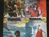 Trois albums de Thor et Thor sont exposés dans une vitrine.