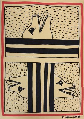 a black and white drawing of a pair of shoes on a table