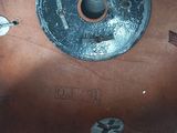 a close up of a piece of luggage that has a hole in it