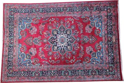 Tapis persan ancien HERIZ 391x328 cm, laine vierge, noué main
