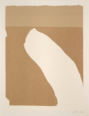 an image of a piece of brown paper with a white line on it