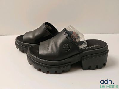 black leather slippers with rubber soles and rubber outs