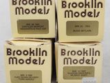 four boxes of brooklyn model soap sitting on top of each other