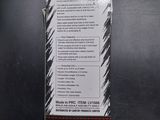 the back of a black box with a white label on it