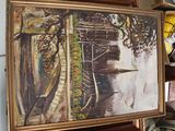 a picture of a painting hanging on a wall in a room