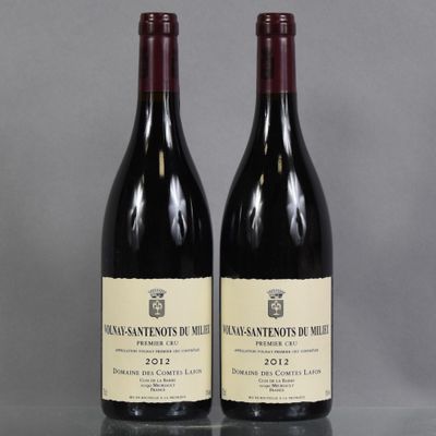 deux bouteilles de vin posées sur une table l'une à côté de l'autre