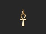 Pendentif « Ankht » en or sur fond noir