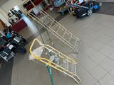 a shopping cart in the middle of the floor