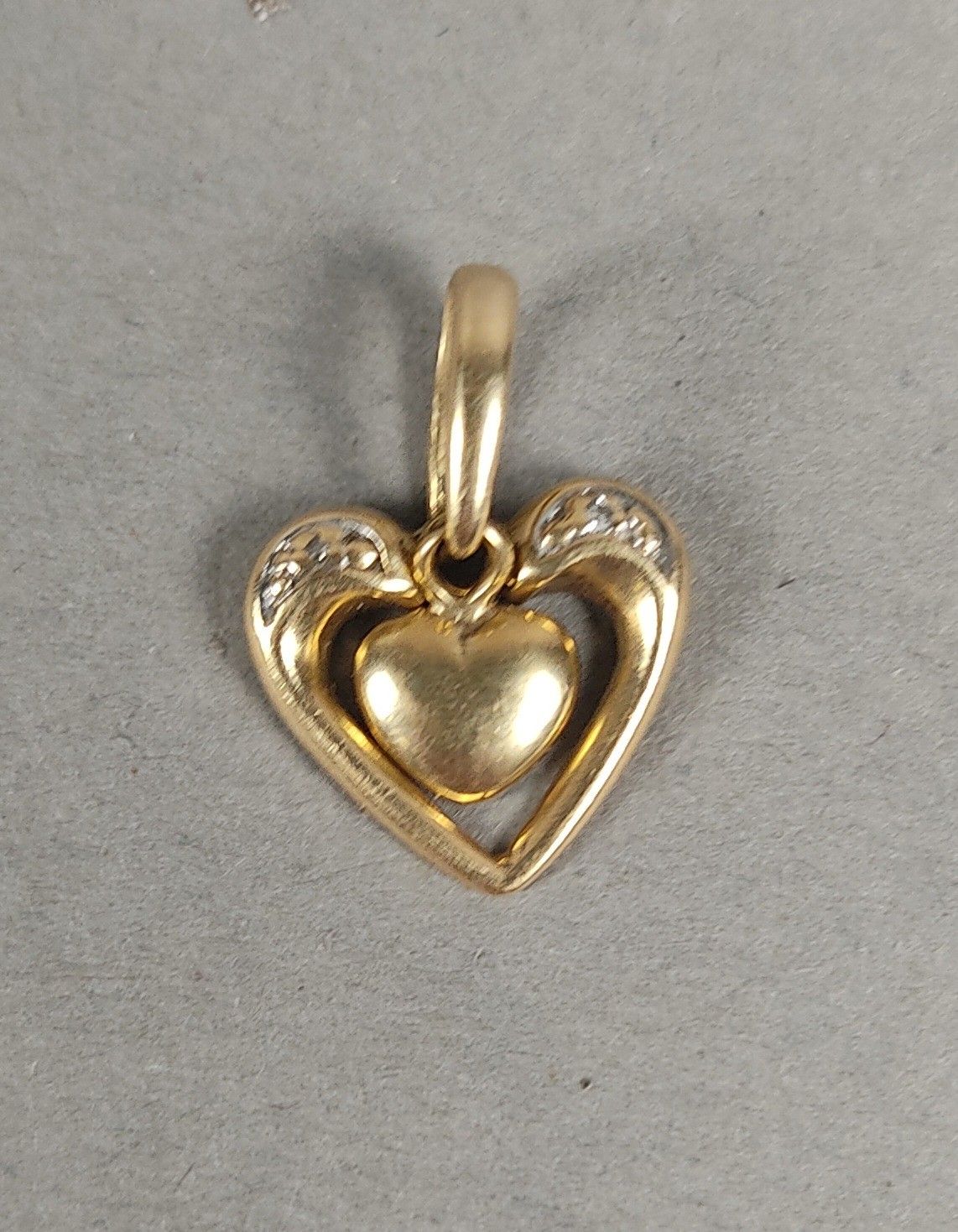 Pendentif 'Coeur' en or jaune 750mm (18k).