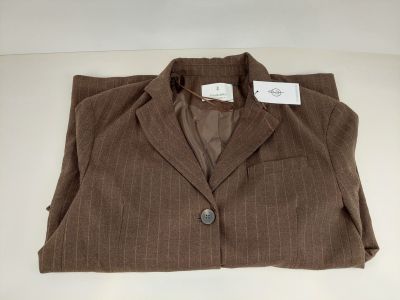 STRADIVARIUS - Blazer femme - Marron à rayures - Taille S - …