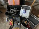 many different types of electrical equipment on the floor
