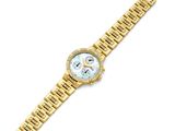 Montre Rolex pour femme en or jaune 18 carats sertie de diamants