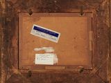 an old picture of a piece of wood with a label on it