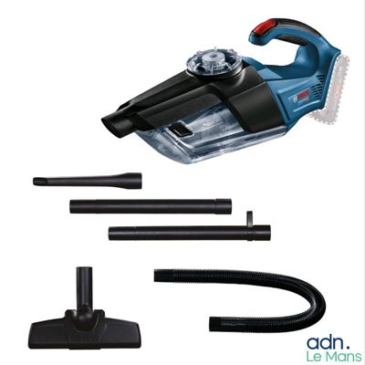 an image of a vacuum cleaner with a hose and other items