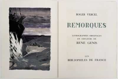 un livre ouvert sur lequel figure l'image d'un homme dans un bateau