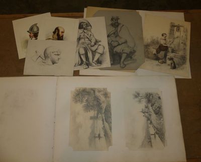 PETIT C "portraits - paysages - etc" grand carnet de dessins…