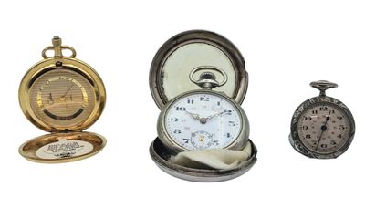 three different types of pocket watches in this picture