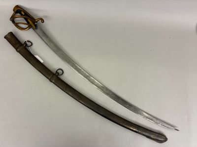 two swords are displayed on a white surface with a pair of scissors