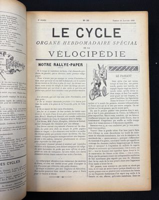 Cyclisme / Presse / Reliure « Le Cycle – Organe hebdomadaire…