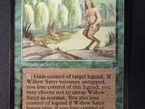 a picture of a card with a picture of a man in the woods