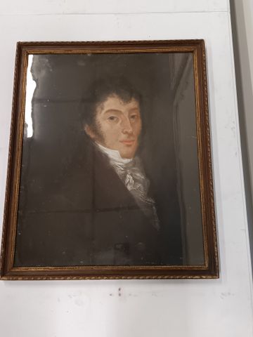 Ecole française 19ème « Portrait d’homme ». Pastel. Non signé. Au