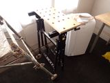 a picture of a workbench in a room with a window