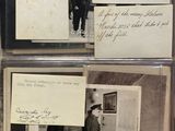 several old black and white photos of men in suits and ties