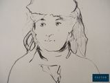portrait of a young girl in a hat and scarf
