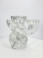 DAUM France : Bougeoir en cristal moulé et pressé à deux bra… (photo 5)