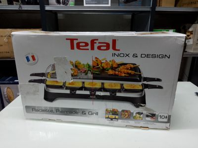 boxed box of tefal inox and design electric grill