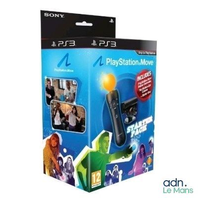sony playstation move starter pack with 2 controllers and 2 games