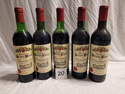 Lot de 5 bouteilles dont 4 bouteilles CHÂTEAU CORMEY FIGEAC …